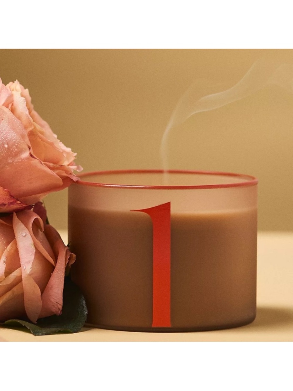NWT Anthropologie Rose Teakwood Candle